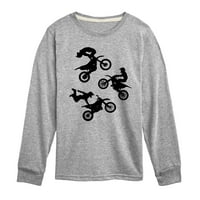 Instant poruka - Trikovi za bicikliste za prljavštinu - Grafička majica s dugim rukavima za malu djecu i mlade