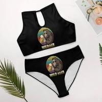 Bigfoot Beer ženska dva bikini set Halter Neck kupaći kostim seksi trokut kupaće kostime