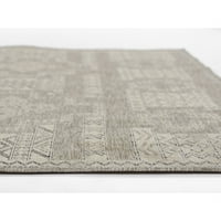 Vanjski tepih od 6,5' 9' u geometrijskoj sivoj boji