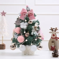 Dekor sobe u meniju, Stolni mini set za božićno drvce, Uradi Sam ukrase za božićno drvce s vijencem, Kućni dekor