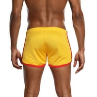 Muške hlače, muške nove sportske hlače od najlonske mreže s ravnim kutom za atletiku, kratke hlače, hlače u žutoj