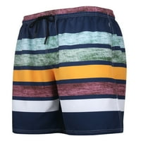 + Muška odjeća za plažu u boji, Osnovne hlače ravnih nogavica, prugaste havajske mini hlače, ljetne kratke hlače