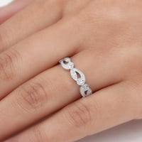Ženski prsten od moissanita od 14 karata, Bijelo zlato, 12,50 USD