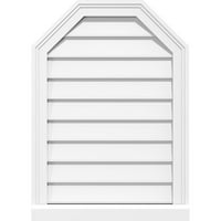 28 W 24 H osmerokutna gornja površinska nosač PVC Gable Oblub: Nefunkcionalan, W 2 W 2 P Okvir za prag Brickmould