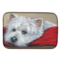 Carolines Treasures PPP3284DDM впитывающий tepih za sušenje posuđa za kuhinjski stalak Westie Red Pillow Tepih