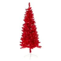Svečano umjetno božićno drvce od punog bora s crvenim jatom, 6,5'