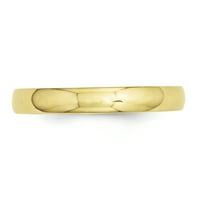 14k karatno žuto zlato sa širokim zaručničkim prstenom polukružnog oblika, veličina -4