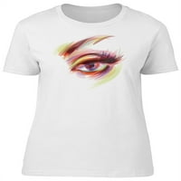 Prekrasna ženska majica s modnim očima u akvarelu - slika iz mumbo-a, ženska mumbo-Plus Size