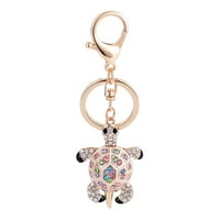 Privjesak za ključeve od kornjače sa slatkom torbicom od ružičastog zlata, pogodan za dame i djevojke starije