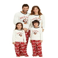Odgovarajući Božićni pidžama Setovi za obitelj Keladjuan, pidžama s printom Djeda Mraza za tatu, mamu i bebu