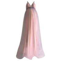 Baycosin majčinska haljina za fotografiranje solidnih visokih struka suspendira rastezljive duge haljine