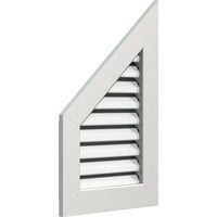 Ekena Millwork 18 W 28 H HOLL vrhunac gornjeg lijevog tona: Funkcionalan, PVC Gable Vent W 1 4 Flat Trim okvir