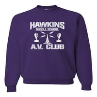 Odrasli Hawkins Srednja škola AV klub Sweatshirt Crewneck