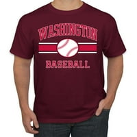 Wild Bobby City of Washington Baseball Fantasy Fan Sports Muška majica, Maroon, Small