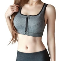 + Ženski grudnjaci Plus size sportski grudnjak za fitness trčanje joga Majica otporna na udarce prednji patentni