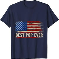 Vintage Najbolja pop glazba ikad, poklon majica američke zastave za Dan očeva