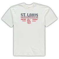 Muški koncepti Sport Bijela mornarica St. Louis Cardinals Big & Tall Pinstripe Set za spavanje