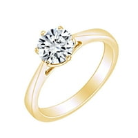10K čvrsto žuto zlato, širina boje, Moissanite, Imitacija dijamanta, zaručnički prsten za žene, veličina prstena-7