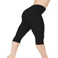Ženske jednobojne Capri hlače s elastičnim strukom u struku pripijene tajice za vježbanje joga trenirke