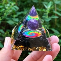 Ametist kristalno zacjeljivanje orgonita piramida Obsidians čakra energetska orgona kamenja