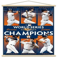 Houston Astros - Zidni plakat prvaka World Series s magnetskim okvirom, 22.375 34