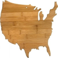Potpuno bambusova daska za posluživanje i rezanje od bambusa u obliku Sjedinjenih Američkih Država