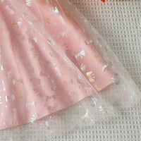 Haljine za malu djecu za djevojčice ljetna haljina za bebe s mrežastim volanima bez rukava ružičasta haljina princeze