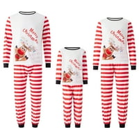 Kupretty božićno podudaranje obiteljske pidžame elk tisak dugih rukava pjs set setovi božićna odjeća za spavanje