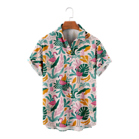 Flamingo list jednostavnost havajske košulje za plažu za dječake vrhovi od fine tkanine dječje majice ljetna dječja