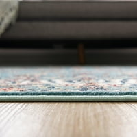Jedinstveni tkalački stanovi za tepihe plavi Bordo 3 ' 5 '1 pravokutni tradicionalni cvjetni savršen je za dnevni
