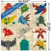 Stripovi-Justice League-pojednostavljeni Mrežni zidni poster, 14.725 22.375