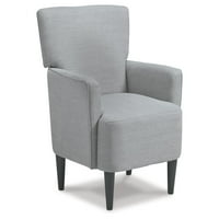 Dizajn potpisa Ashlee Hansridge moderna klasična akcentna stolica u svijetlosivoj boji