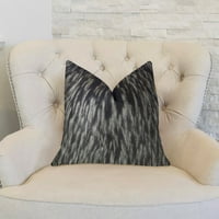 Crno-bijeli luksuzni ručno izrađeni jastuk od 24 inča 24 inča