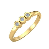 Ženski prsten okruglog oblika $ Srebro zlato $ nježni nakit