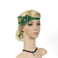 Trake za glavu za žene, izvrsna modna traka za glavu, jednobojna vjenčanica za zabavu u Charlestonu, dama Green