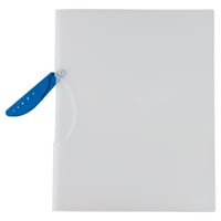 Plastični omoti za izvještavanje od papira i omotnica s okretnom bravom, prozirni s plavom bravom, veličina slova,