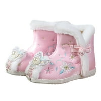Gležnjače za djevojčice i dječake Modne svestrane pamučne čizme s gumenim potplatom tople zimske čizme za snijeg