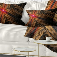 Zlatni fraktalni križni dizajn - apstraktni jastuk - 12.20