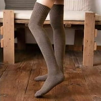 štetno bedro visoke čarape zadebljana plišana boja čvrsta boja super mekana držite tople jesenske zimske žene