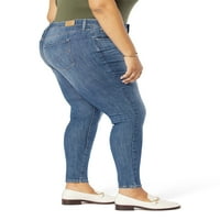 Potpis Levi Strauss & Co. Women's Plus jednostavno rastezanje oblikovanja visokih super mršavih traperica