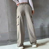 Hlače za slobodno vrijeme ženska modna casual ulična odjeća široke teretne hlače s džepovima široke hlače široke