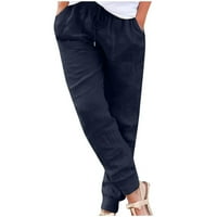 Bluze za žene hlače ispisuju nogu široke džepne hlače povremene labave hlače plus hlače bluze
