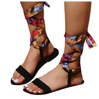 Ženske cipele Ženske modne ljetne satenske satenske sandale sa sandalama od čipke u boji