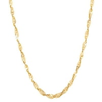 Sjajne fini nakit 10K Žuta zlatna ogrlica Cleo, 18