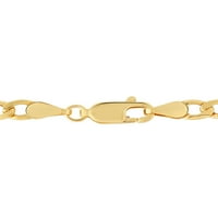 Sjajne fini nakit 10k Žuto zlato Figaro ogrlica, 22