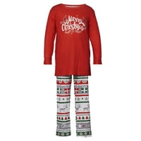 setovi spavaćica za roditelje i djecu u donjem rublju-topla pidžama s printom dječji dvodijelni komplet božićna