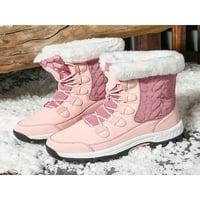 Ženske čizme za snijeg neklizajuće čizme za snijeg tople vanjske Čizme obložene krznom faa 5,5 ružičaste
