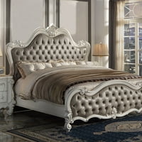 Istočni bračni krevet u vintage sivoj i bijeloj boji