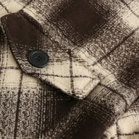 Moderna ženska jakna modna jesensko-zimska novost dugi karirani kardigan s dugim rukavima otvoren sprijeda s gumbima