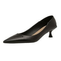 Gomelly Womens stiletto potpetice šiljasti nožni prst Slipni na haljinama cipele udobne dame žene crne 4